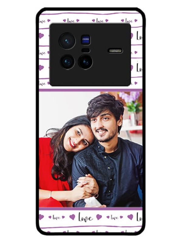 Custom Vivo X80 5G Custom Metal Phone CaseCouples Heart Design