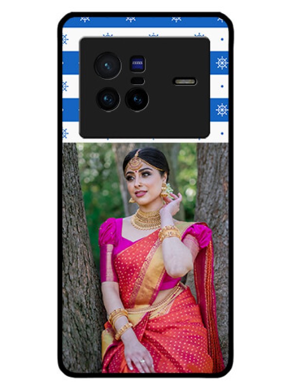 Custom Vivo X80 5G Custom Metal Phone CaseSnow Pattern Design