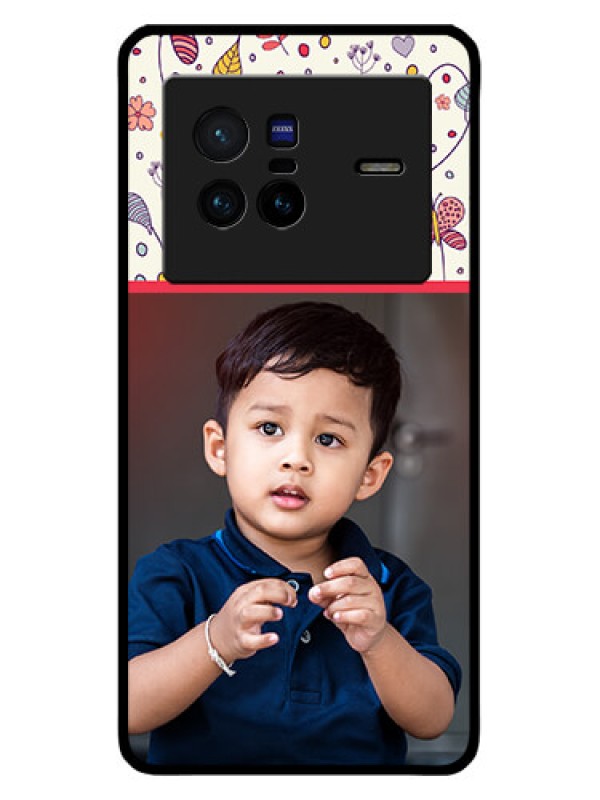 Custom Vivo X80 5G Custom Metal Phone CasePremium Floral Design