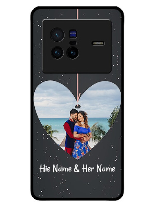 Custom Vivo X80 5G Custom Metal Phone CaseHanging Heart Design