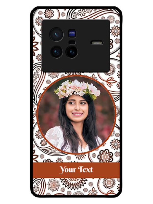 Custom Vivo X80 5G Custom Metal Phone CaseAbstract Flower Design