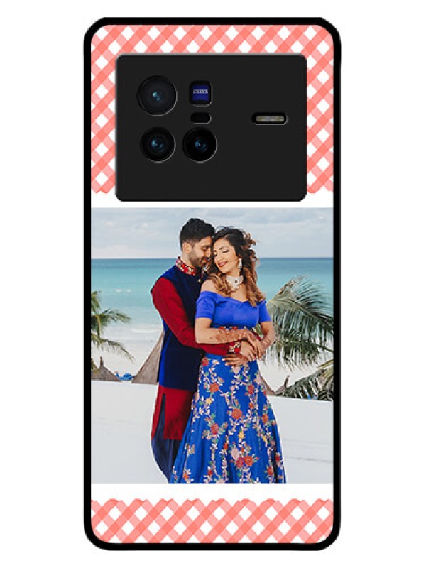 Custom Vivo X80 5G Custom Metal Phone CasePink Pattern Design