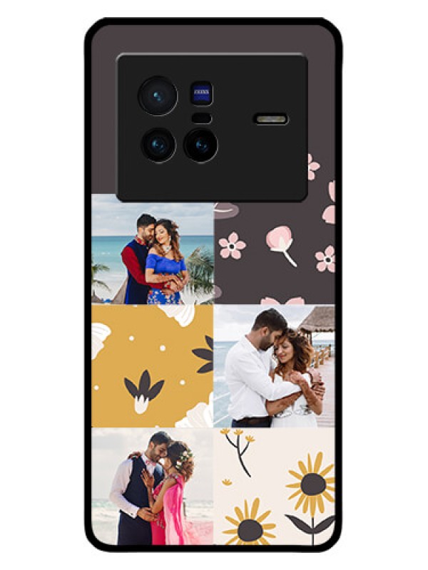 Custom Vivo X80 5G Custom Metal Phone Case3 Images With Floral Design