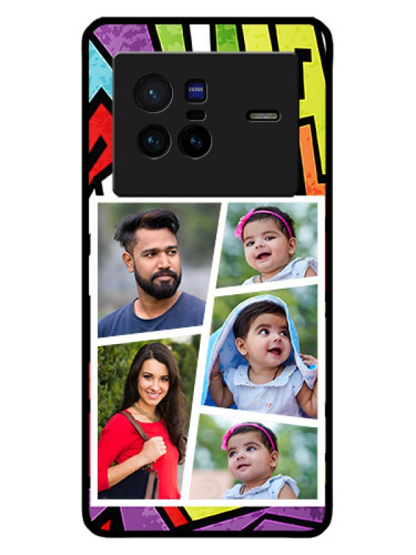 Custom Vivo X80 5G Custom Metal Phone CaseGraffiti Pattern Design