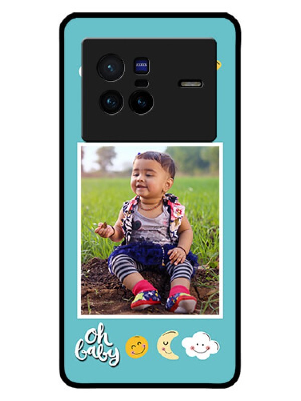 Custom Vivo X80 5G Custom Metal Phone CaseSmiley Kids Stars Design