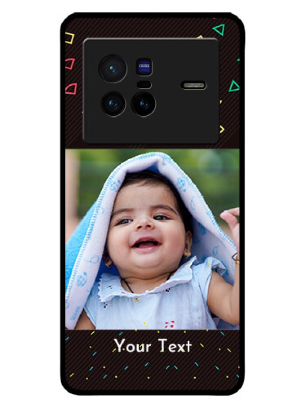 Custom Vivo X80 5G Custom Metal Phone CaseWith Confetti Birthday Design