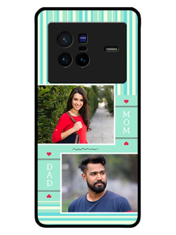 Custom Vivo X80 5G Custom Metal Phone CaseMom and Dad Pic Design