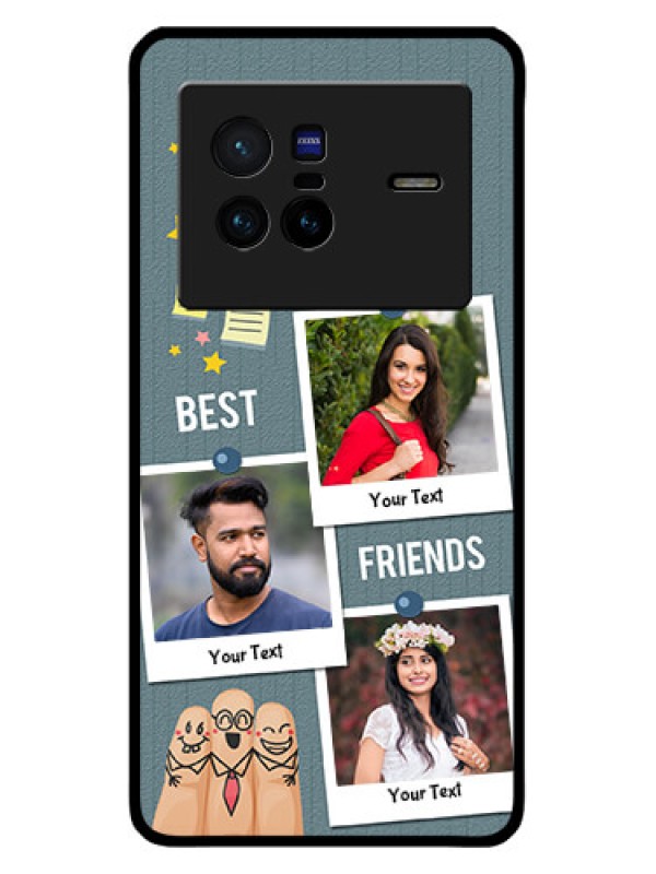 Custom Vivo X80 5G Custom Metal Phone CaseSticky Frames And Friendship Design