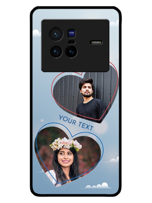 Custom Vivo X80 5G Custom Metal Phone CaseBlue Color Couple Design