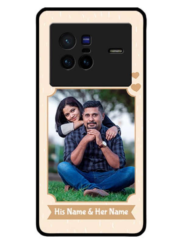 Custom Vivo X80 5G Custom Metal Phone CaseWith Confetti Love Design