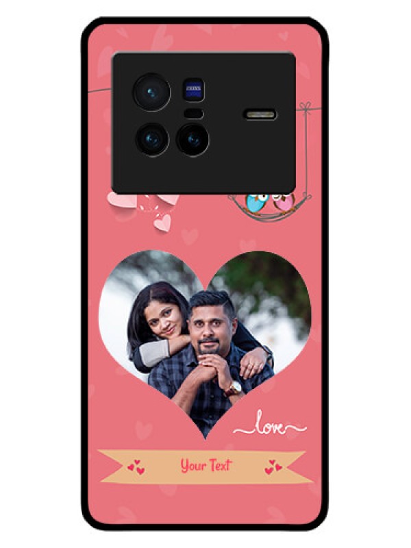 Custom Vivo X80 5G Custom Metal Phone CasePeach Color Love Design