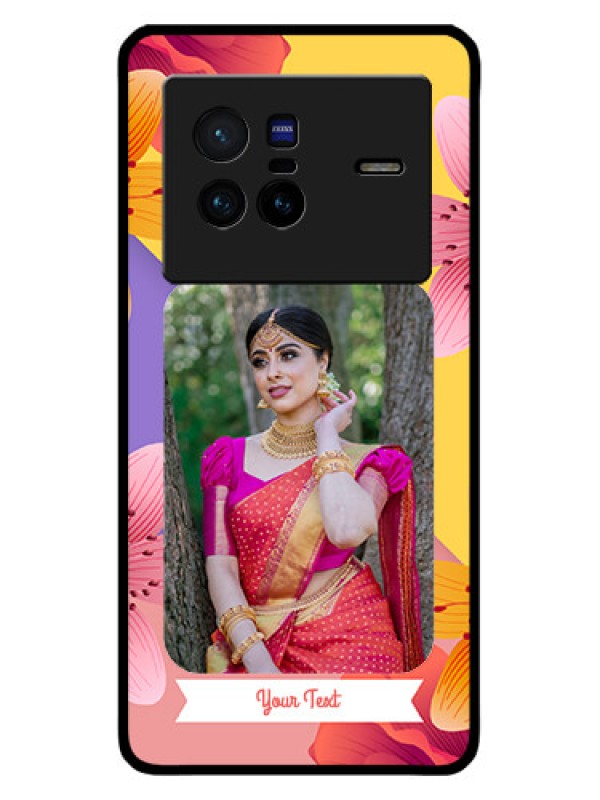 Custom Vivo X80 5G Custom Metal Phone Case3 Image With Vintage Floral Design