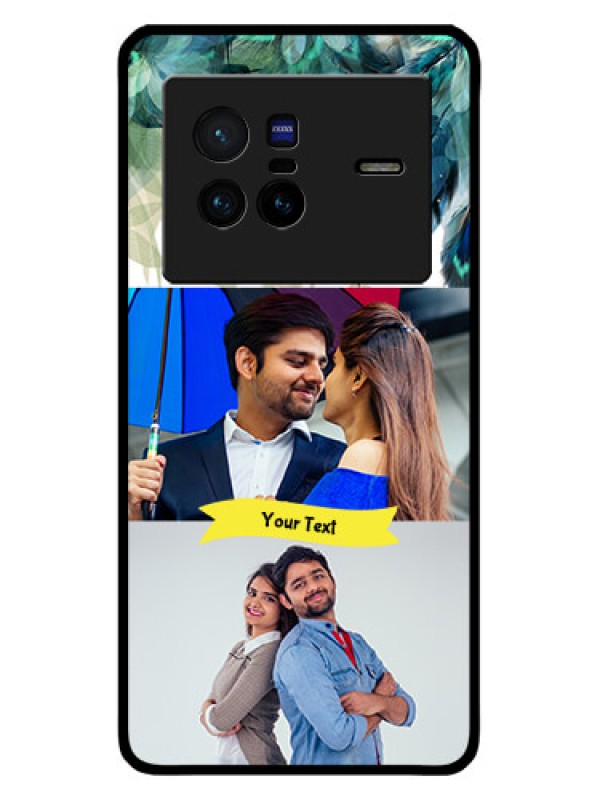 Custom Vivo X80 5G Custom Metal Phone CaseImage With Boho Peacock Feather Design