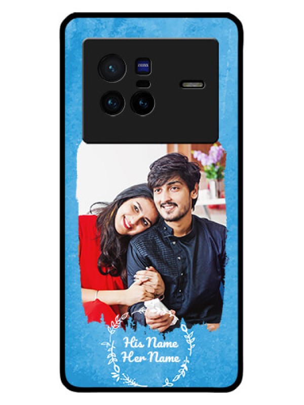 Custom Vivo X80 5G Custom Metal Phone CaseBlue Color Vintage Design