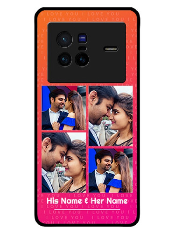 Custom Vivo X80 5G Custom Metal Phone CaseI Love You Pink Design