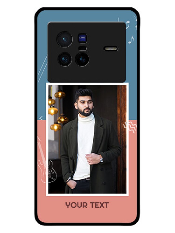 Custom Vivo X80 5G Custom Metal Phone CaseWith Color Musical Note Design