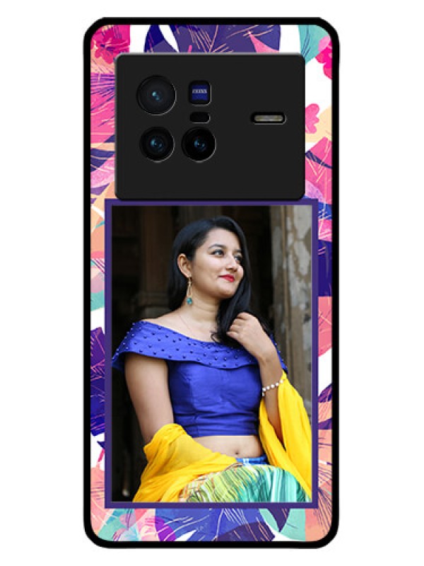 Custom Vivo X80 5G Custom Metal Phone CaseAbstract Floral Design