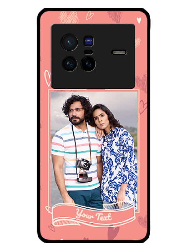 Custom Vivo X80 5G Custom Metal Phone CaseLove Doodle Art Design