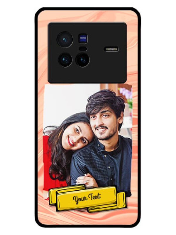 Custom Vivo X80 5G Custom Metal Phone CaseMarble Texture Design