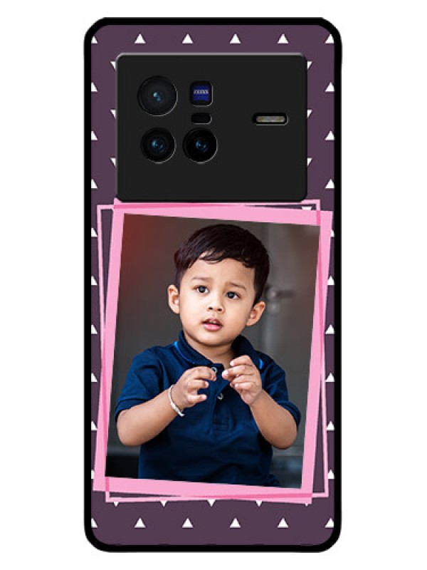 Custom Vivo X80 5G Custom Metal Phone CaseTriangle Pattern Dotted Design