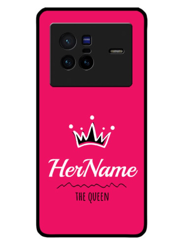 Custom Vivo X80 5G Custom Metal Phone CaseQueen With Name Design