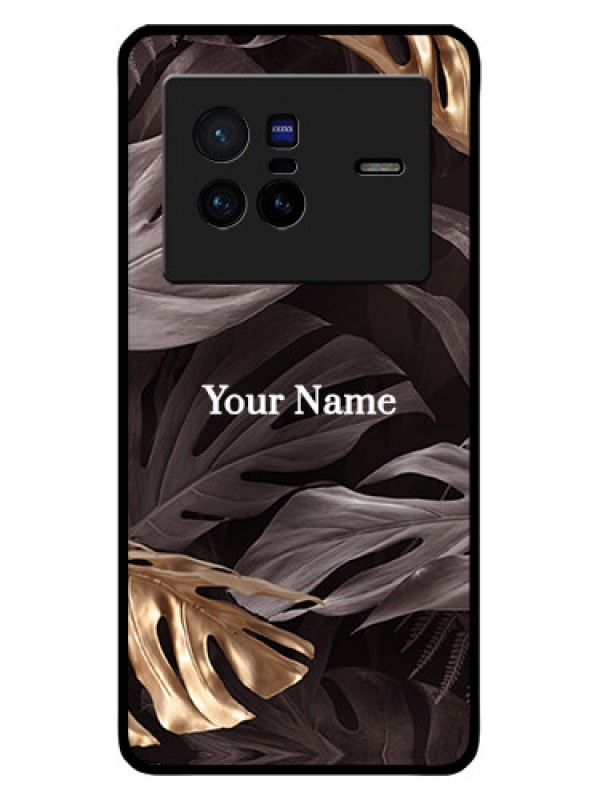 Custom Vivo X80 5G Custom Metal Phone CaseWild Leaves Digital Paint Design