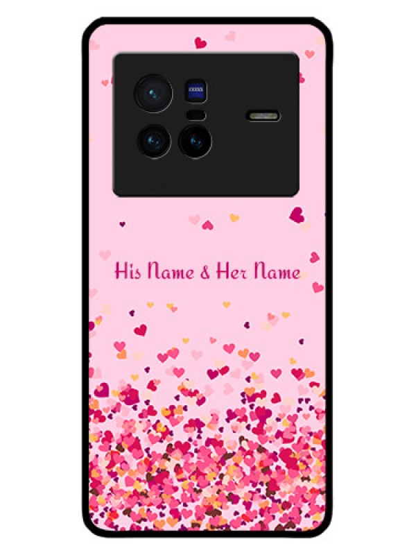 Custom Vivo X80 5G Custom Metal Phone CaseFloating Hearts Design