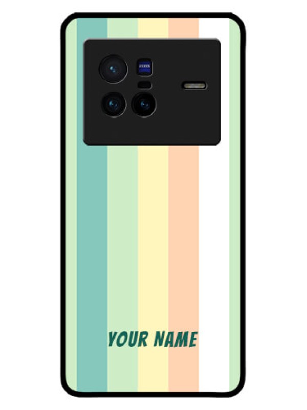 Custom Vivo X80 5G Custom Metal Phone CaseMulti - Colour Stripes Design