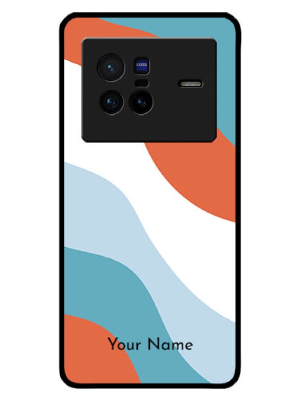 Custom Vivo X80 5G Custom Metal Phone CaseColoured Waves Design