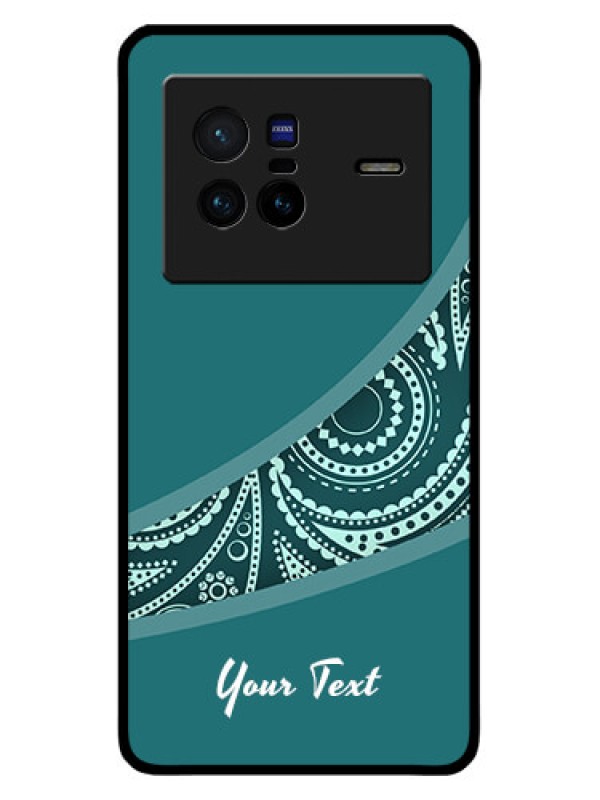 Custom Vivo X80 5G Custom Metal Phone CaseSemi Visible Floral Design