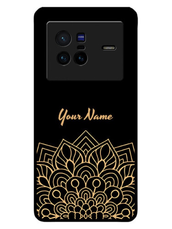 Custom Vivo X80 5G Custom Metal Phone CaseGolden Mandala Design