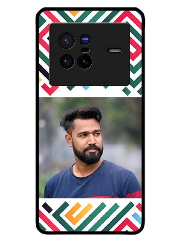 Custom Vivo X80 5G Custom Metal Phone CaseColorful Maze Pattern Design