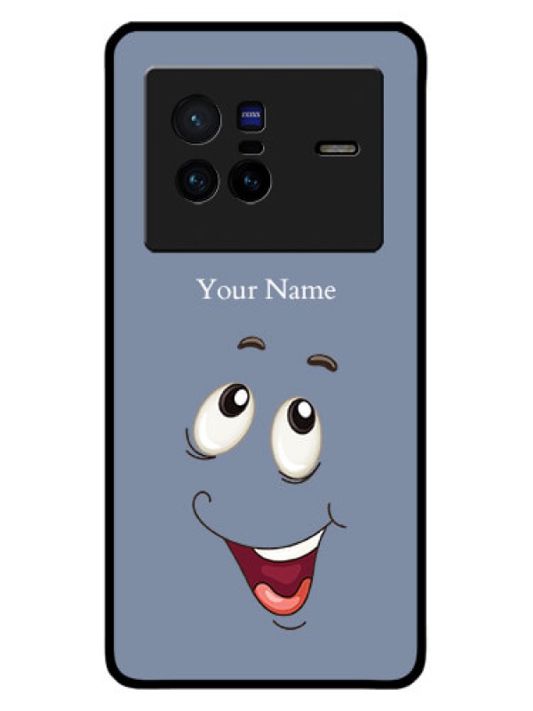 Custom Vivo X80 5G Custom Metal Phone CaseLaughing Cartoon Face Design