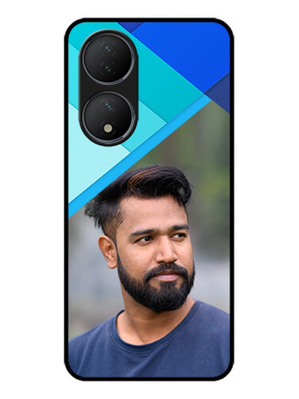 Custom Vivo Y100 Custom Metal Phone Case - Blue Pattern Design
