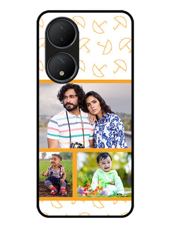 Custom Vivo Y100 Custom Metal Phone Case - Yellow Pattern Design