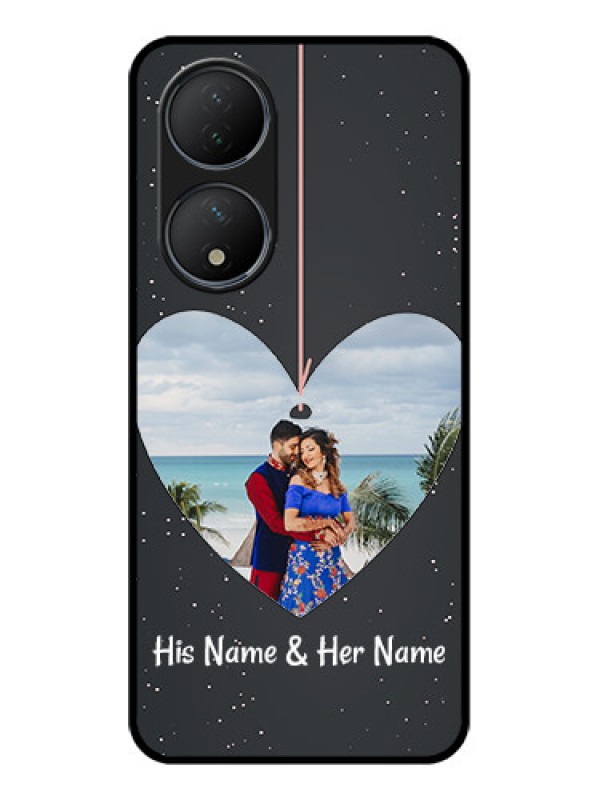 Custom Vivo Y100 Custom Metal Phone Case - Hanging Heart Design