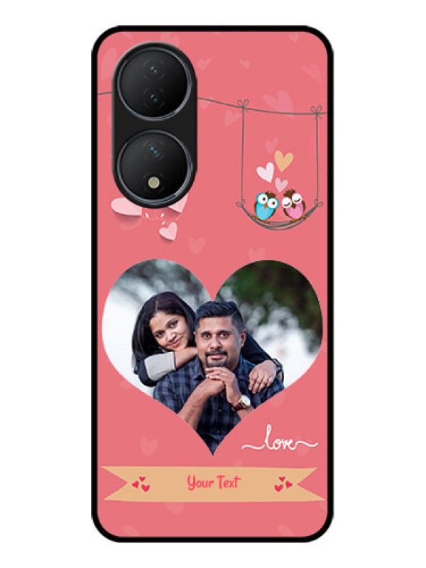 Custom Vivo Y100 Custom Metal Phone Case - Peach Color Love Design