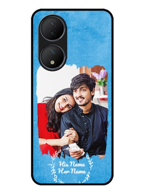 Custom Vivo Y100 Custom Metal Phone Case - Blue Color Vintage Design