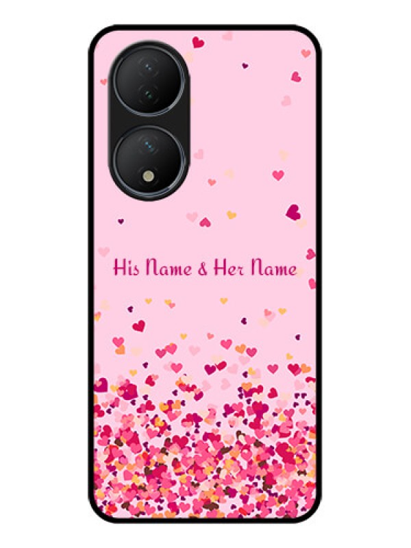 Custom Vivo Y100 Custom Metal Phone Case - Floating Hearts Design