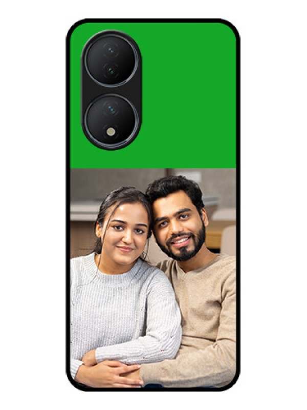 Custom Vivo Y100A Custom Metal Phone Case - Green Pattern Design