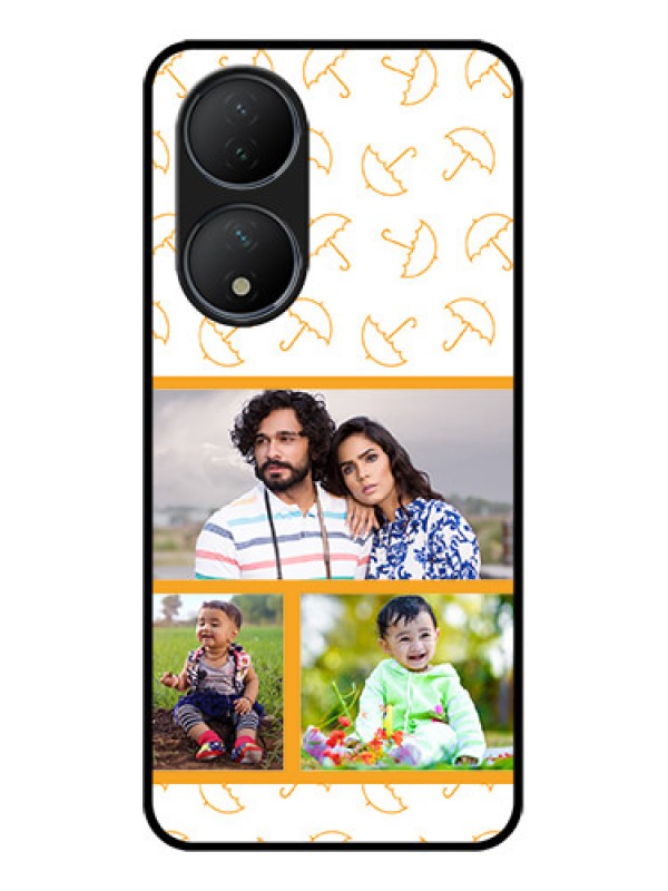 Custom Vivo Y100A Custom Metal Phone Case - Yellow Pattern Design