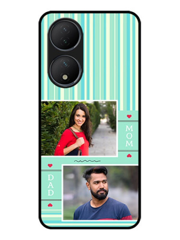 Custom Vivo Y100A Custom Metal Phone Case - Mom and Dad Pic Design