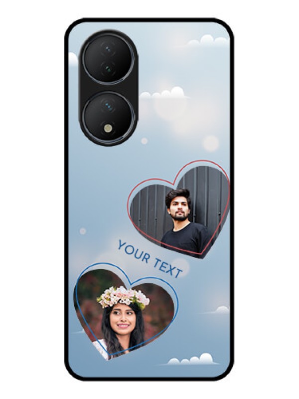 Custom Vivo Y100A Custom Metal Phone Case - Blue Color Couple Design
