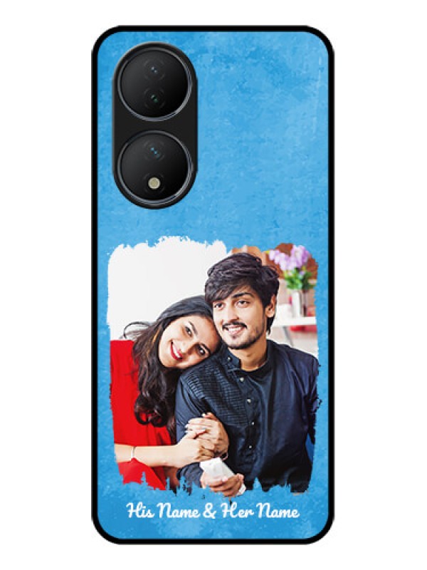 Custom Vivo Y100A Custom Metal Phone Case - Blue Color Vintage Design