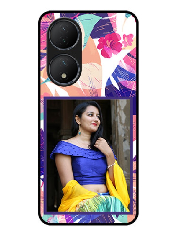 Custom Vivo Y100A Custom Metal Phone Case - Abstract Floral Design