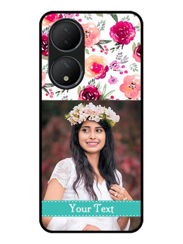 Custom Vivo Y100A Custom Metal Phone Case - Water Colors Floral Design