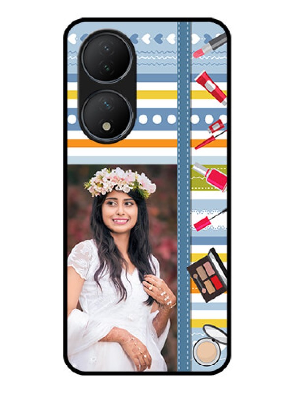 Custom Vivo Y100A Custom Metal Phone Case - Makeup Icons Design