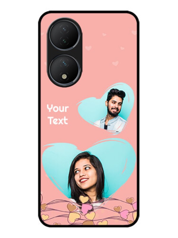 Custom Vivo Y100A Custom Metal Phone Case - Love Doodle Design