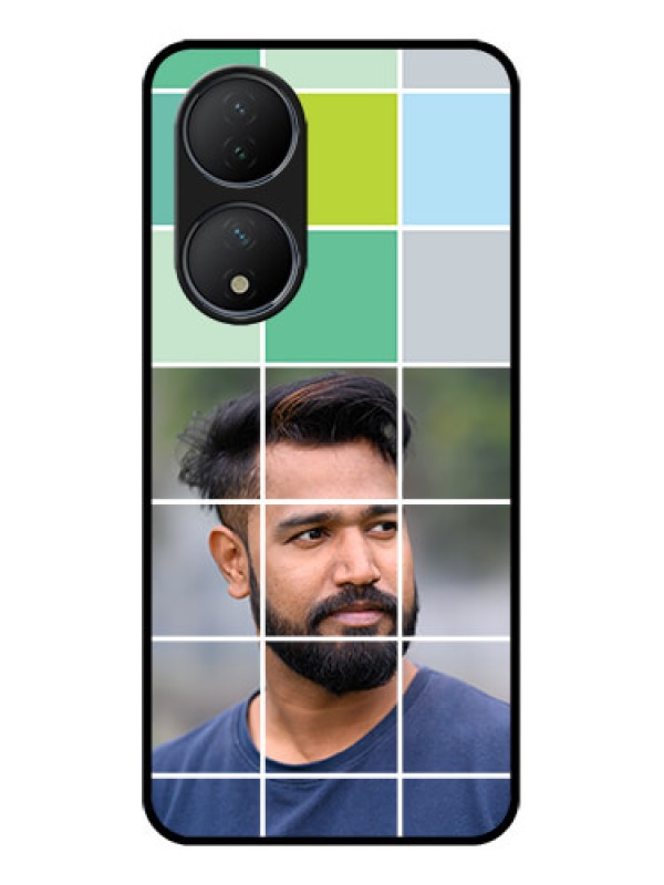 Custom Vivo Y100A Custom Metal Phone Case - With White Box Pattern