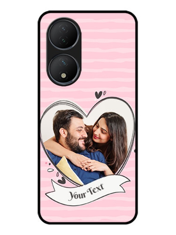 Custom Vivo Y100A Custom Metal Phone Case - Vintage Heart Design